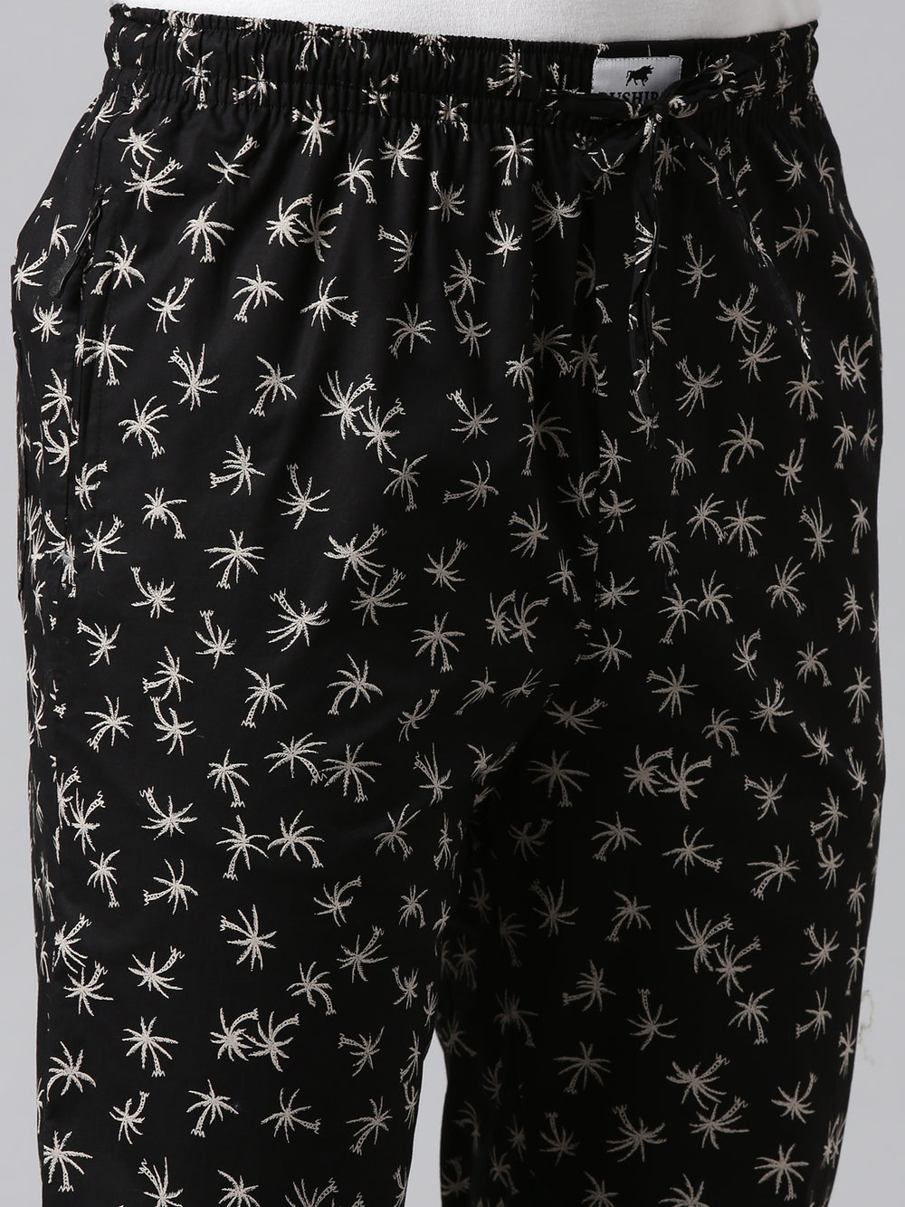 Palm Tree Black Pyjamas Pyjamas Bushirt