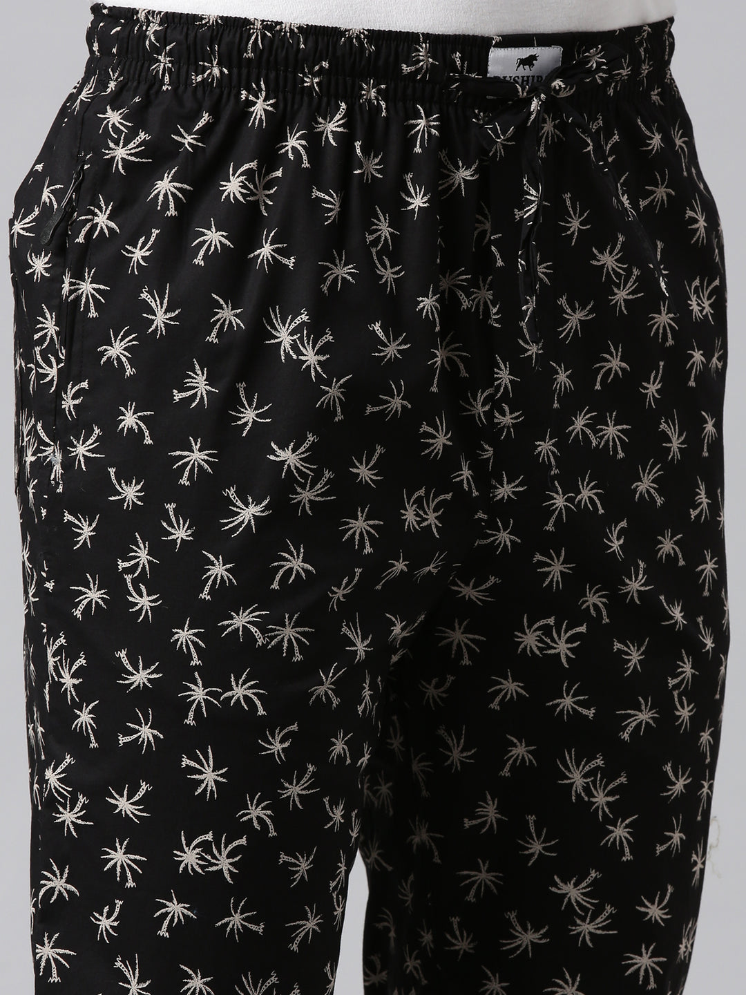 Palm Tree Black Pyjamas Pyjamas Bushirt