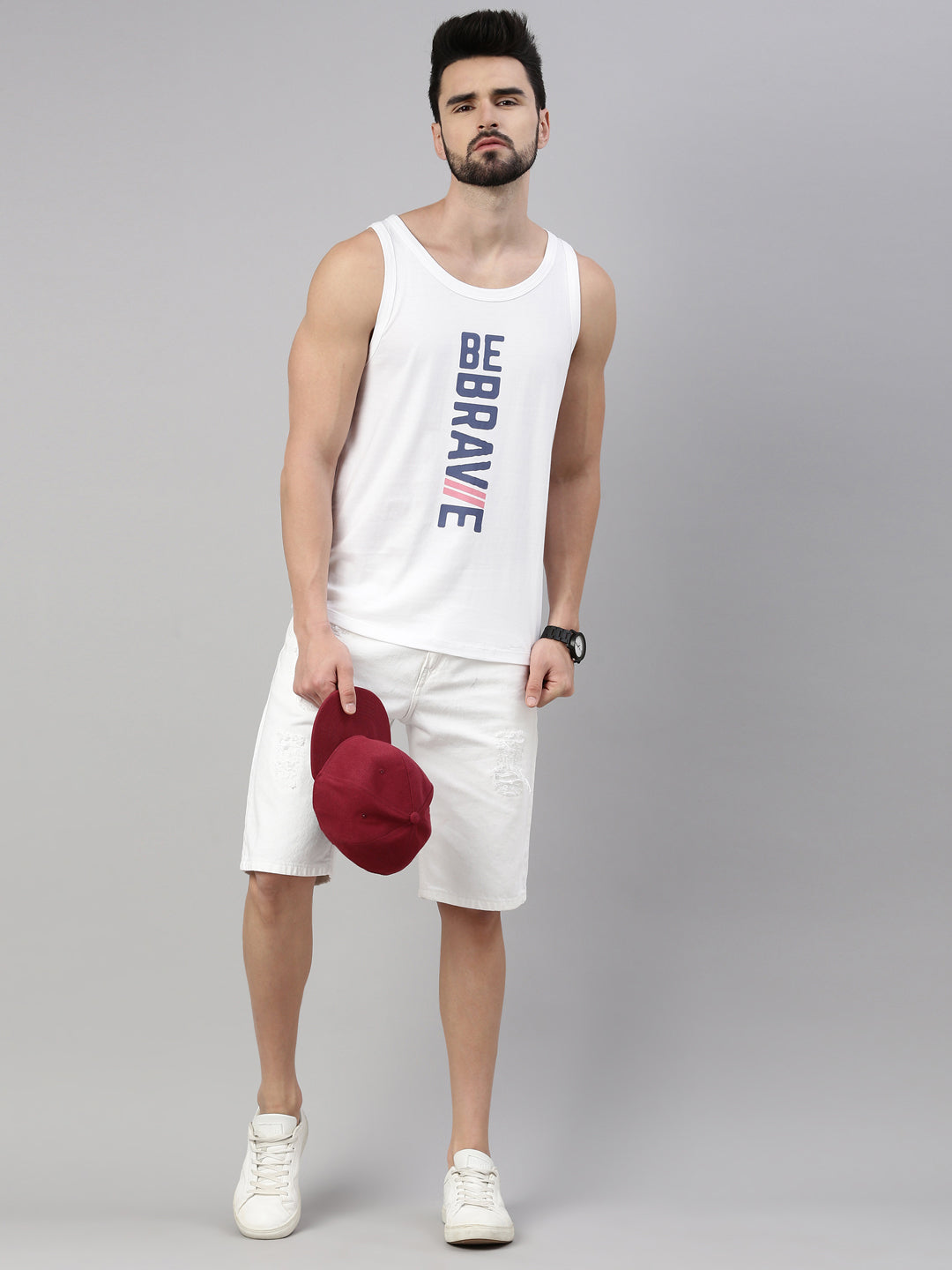 Be Brave Sleeveless T-Shirt Vest Bushirt