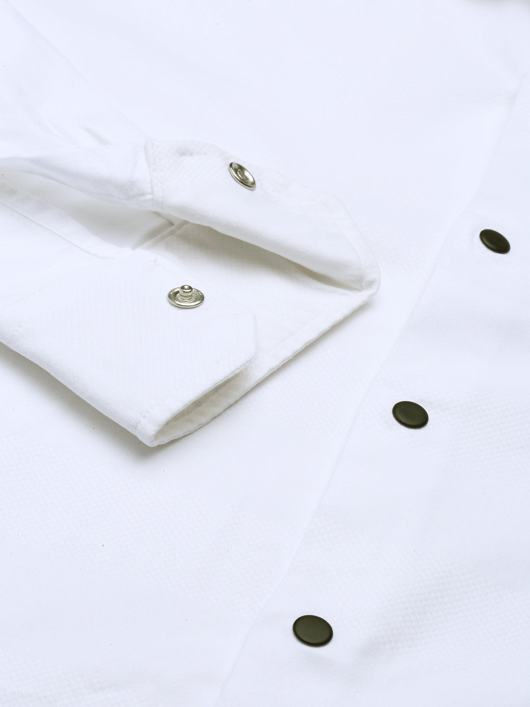 White Solid Shirt Solid Shirt Bushirt