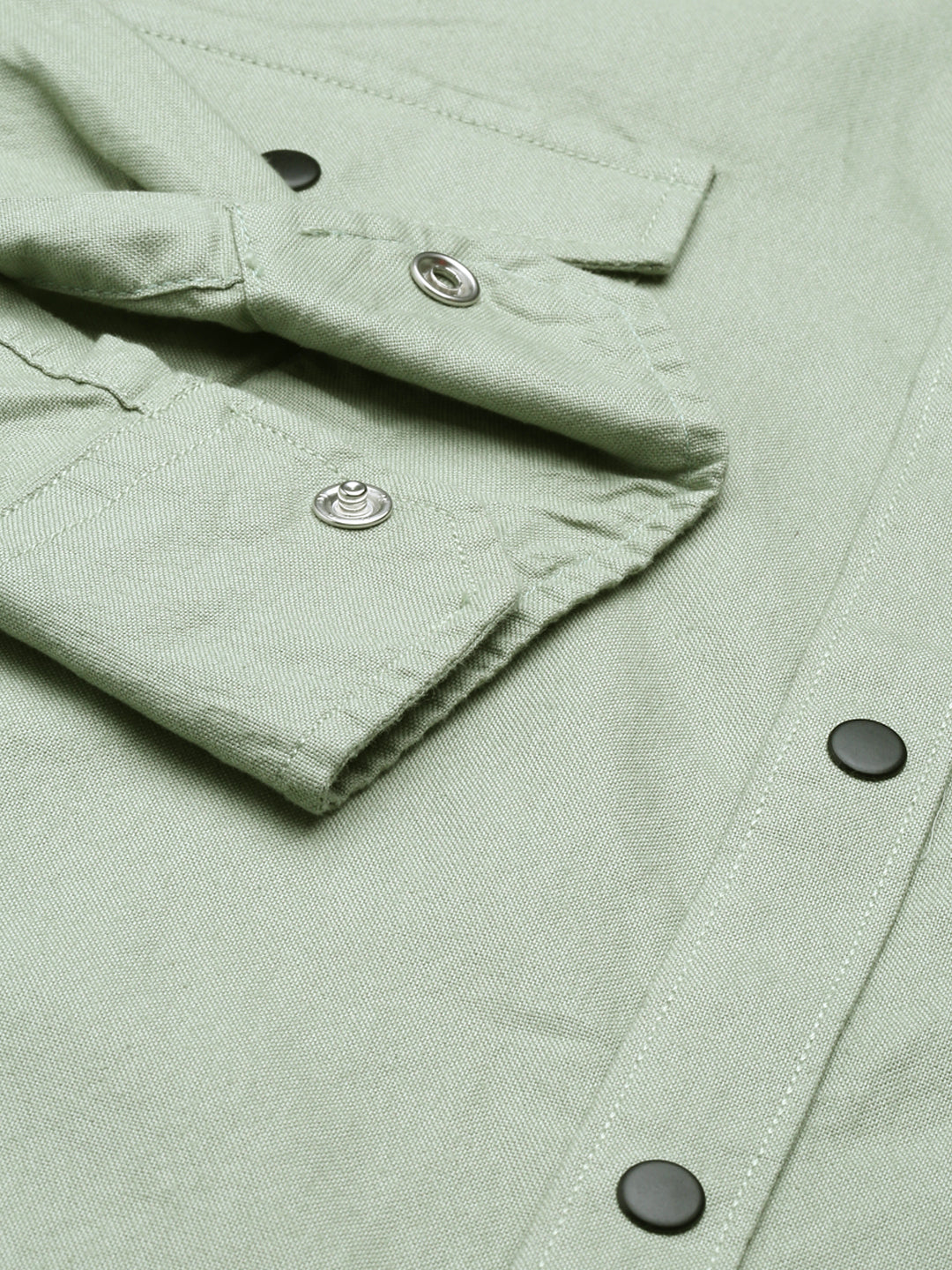 Sage Green Cargo Shirt Solid Shirt Bushirt