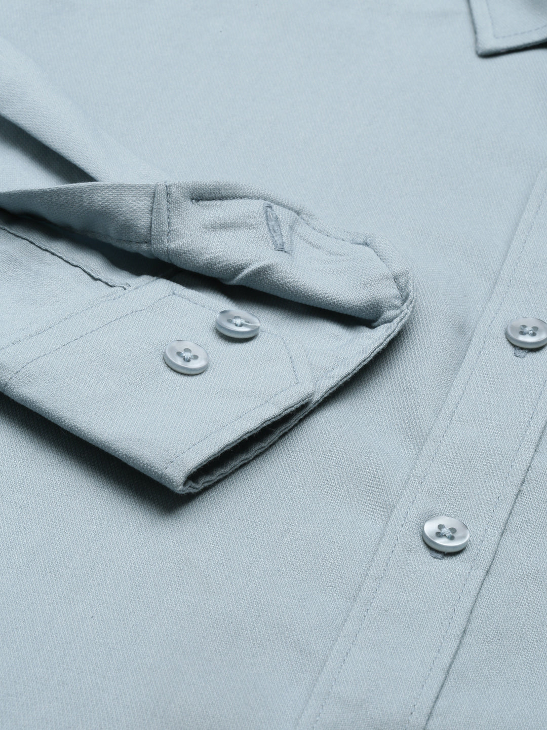 Steel Blue Solid Casual Shirt Solid Shirt Bushirt