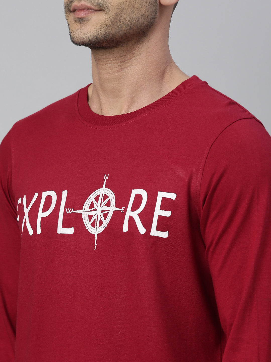 Explore Maroon Full Sleeves T Shirt Full Sleeves Bushirt