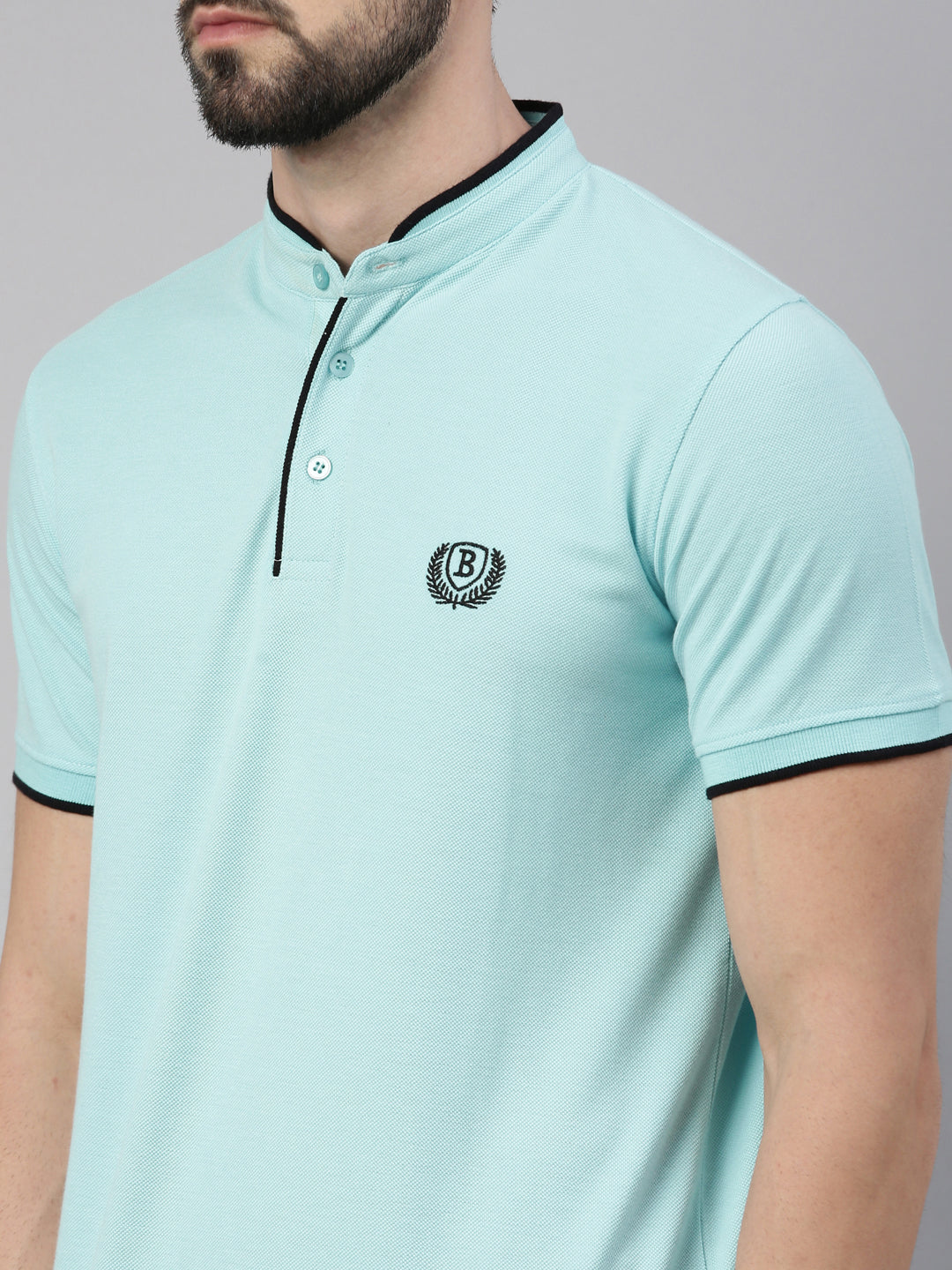 Bright Sky Chinese Collar Polo T-Shirt Polo Tees Bushirt