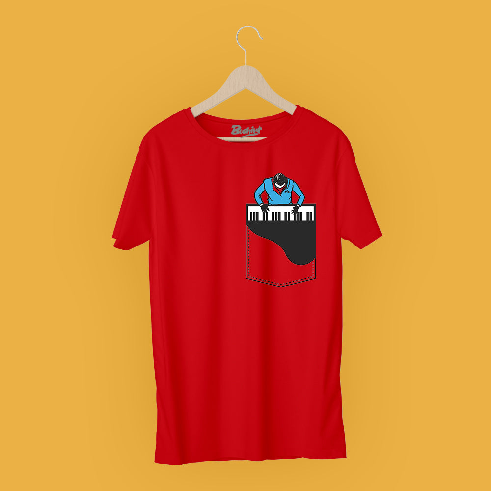 Pocket Piano T-Shirt Graphic T-Shirts Bushirt   