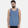 Turquoise Blue Sleeveless T-Shirt Vest Bushirt