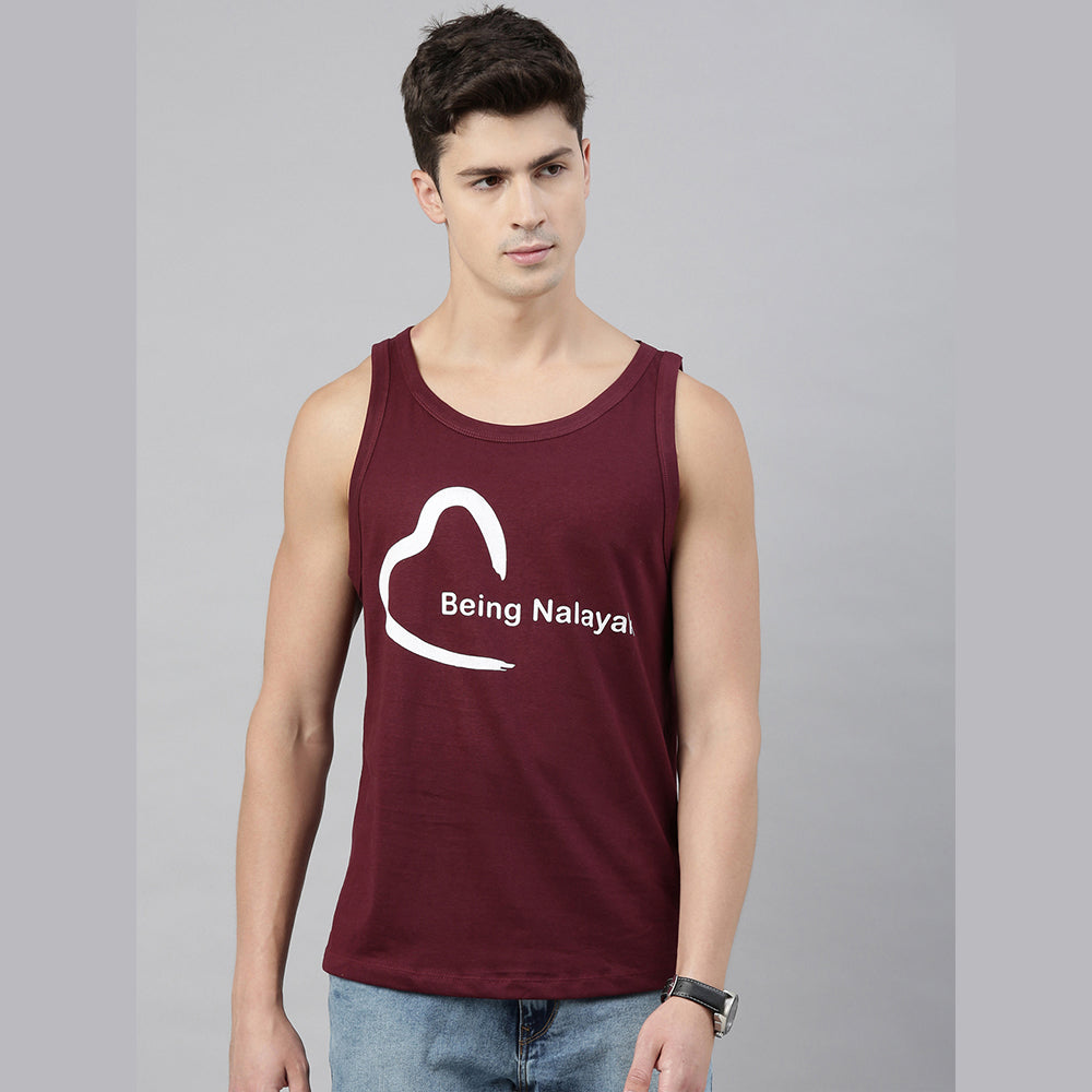 Being Nalayak Maroon Sleeveless T-Shirt Vest Bushirt