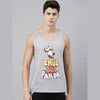 Chul Bul Panda Dark Grey Sleeveless T-Shirt Vest Bushirt
