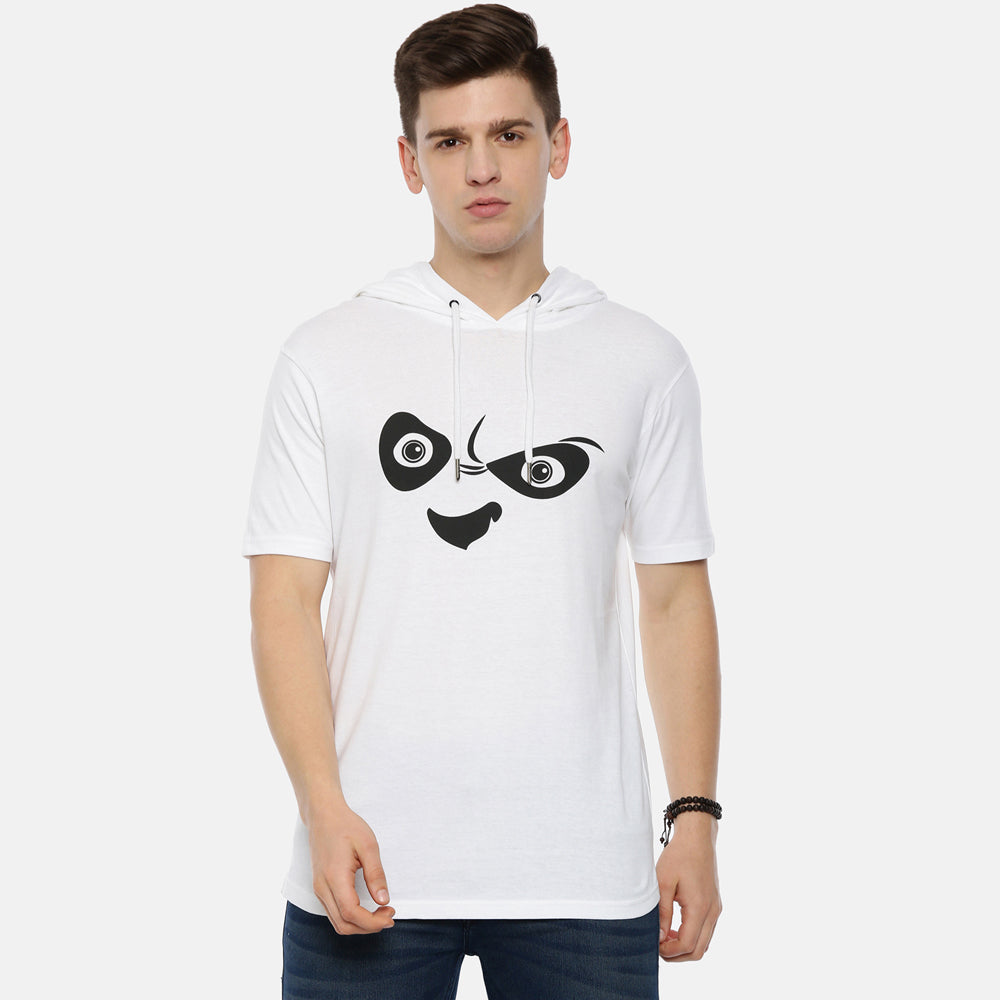 Angry Panda Half Sleeves Hoodies Hoodies Bushirt