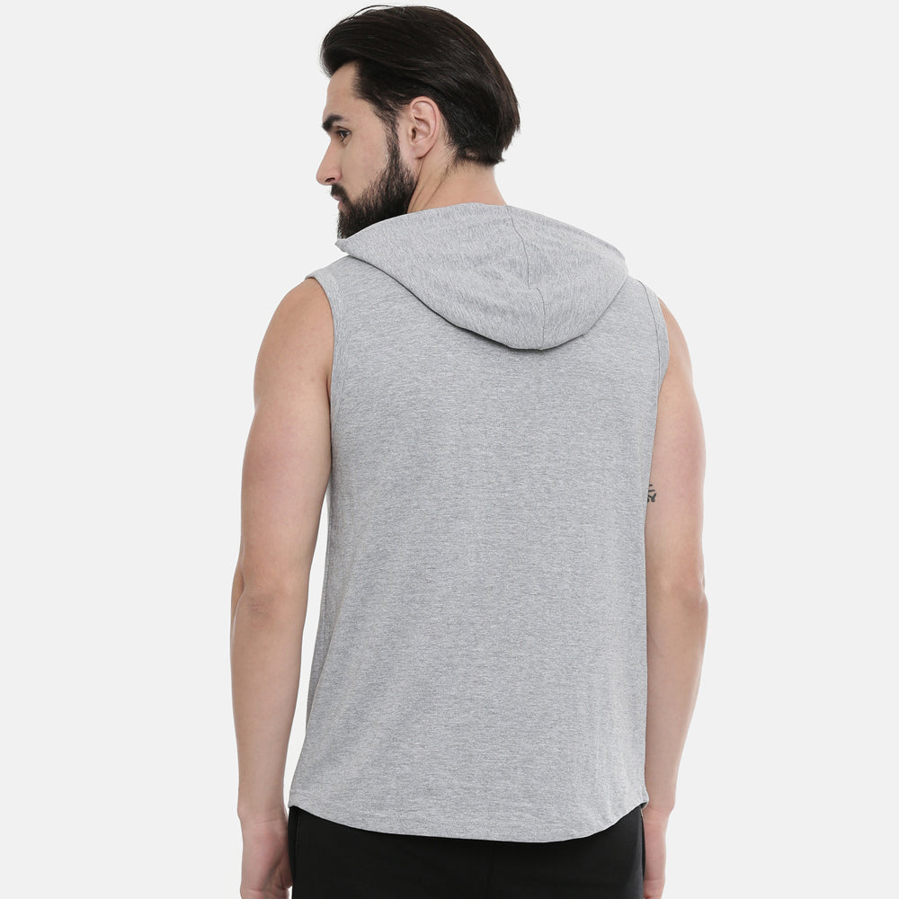 Millange Grey Sleeveless Hoodies Hoodies Bushirt