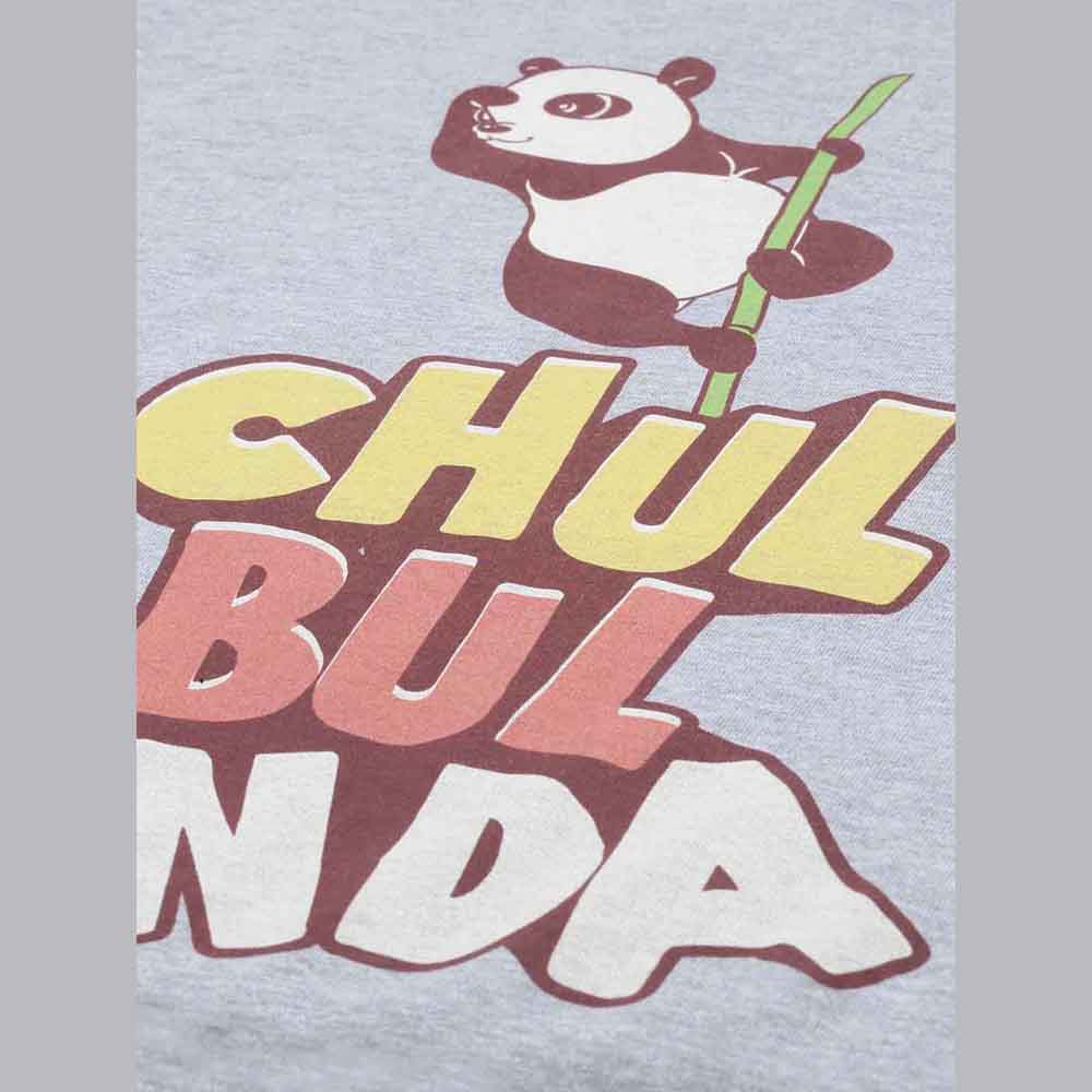 Chul Bul Panda Dark Grey Sleeveless T-Shirt Vest Bushirt