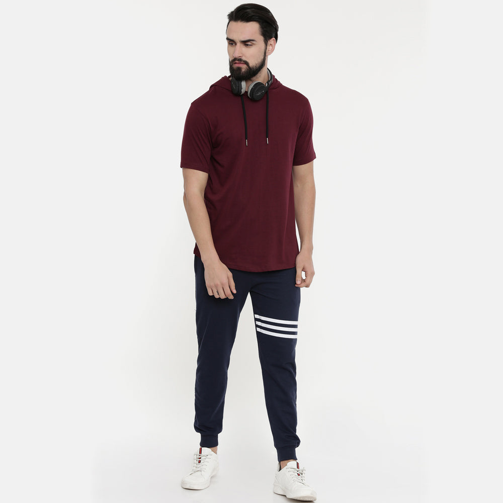Maroon Half Sleeves Hoodies Hoodies Bushirt