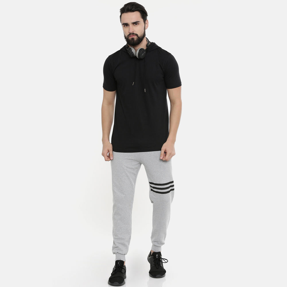 Black Half Sleeves Hoodies Hoodies Bushirt