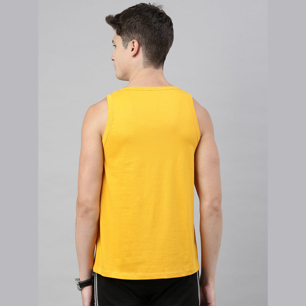 No Day Off Mustard Sleeveless T-Shirt Vest Bushirt