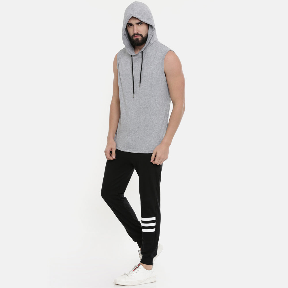 Millange Grey Sleeveless Hoodies Hoodies Bushirt