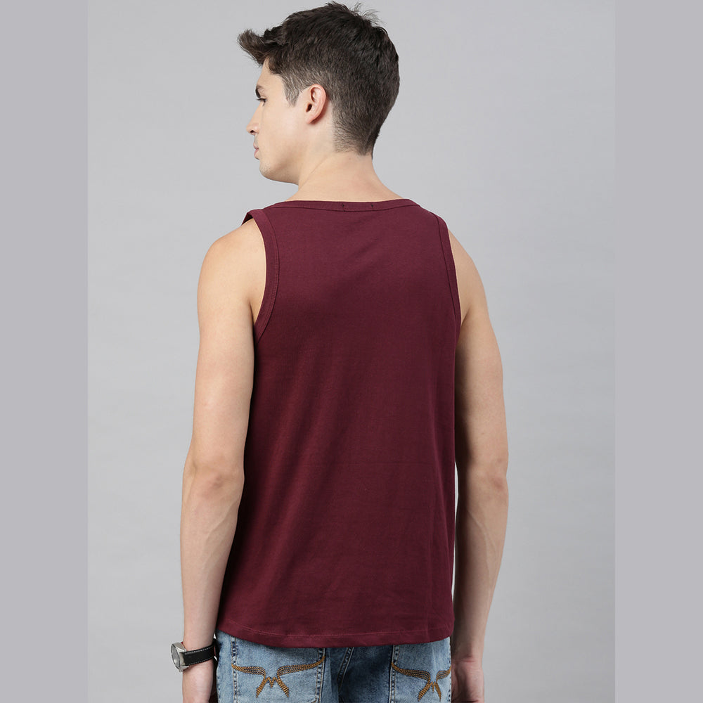 Being Nalayak Maroon Sleeveless T-Shirt Vest Bushirt