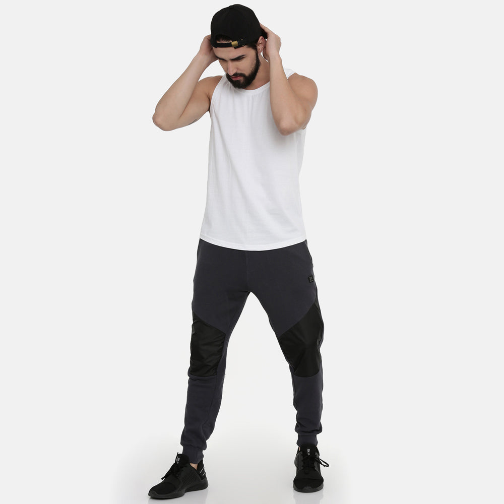 White Sleeveless T-Shirt Vest Bushirt