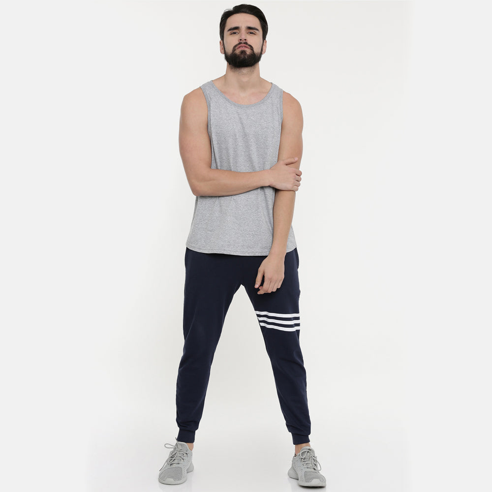 Dark Grey Sleeveless T-Shirt Vest Bushirt