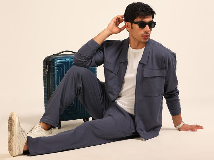Dusty Blue Oversize Co-Ords Oversize Co-ords Bushirt