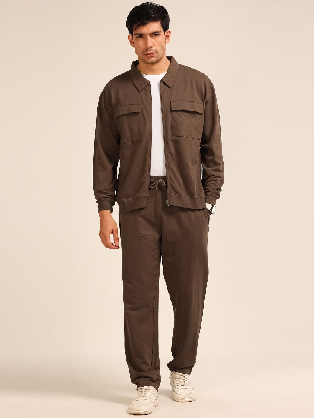 Dark Brown Oversize Co-Ords Oversize Co-ords Bushirt