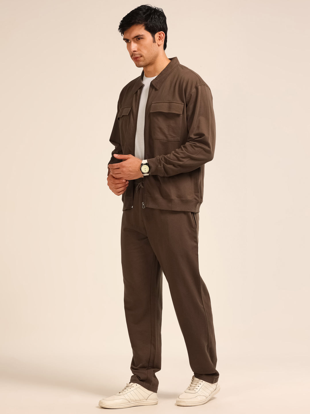 Dark Brown Oversize Co-Ords Oversize Co-ords Bushirt