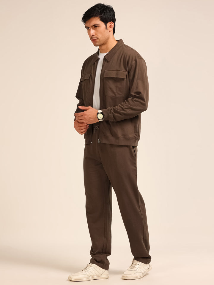 Dark Brown Oversize Co-Ords Oversize Co-ords Bushirt