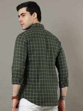 Imperial Green Checks Shirt Checks Shirt Bushirt   