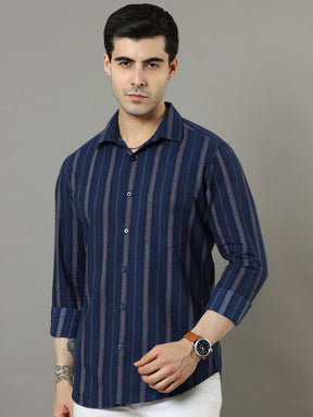 Blue Strips Shirt Strips Shirt Bushirt   