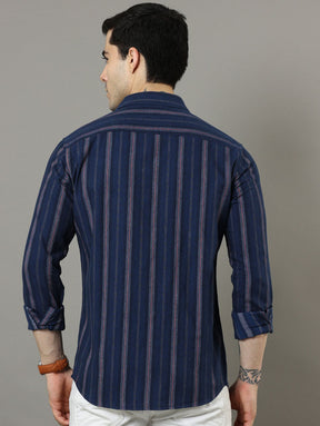 Blue Strips Shirt Strips Shirt Bushirt   