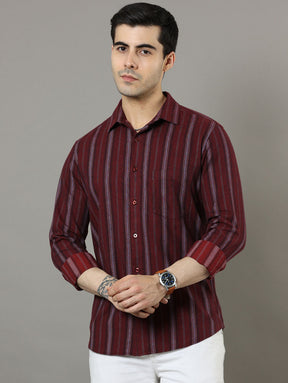 Wine Strips Shirt Strips Shirt Bushirt   