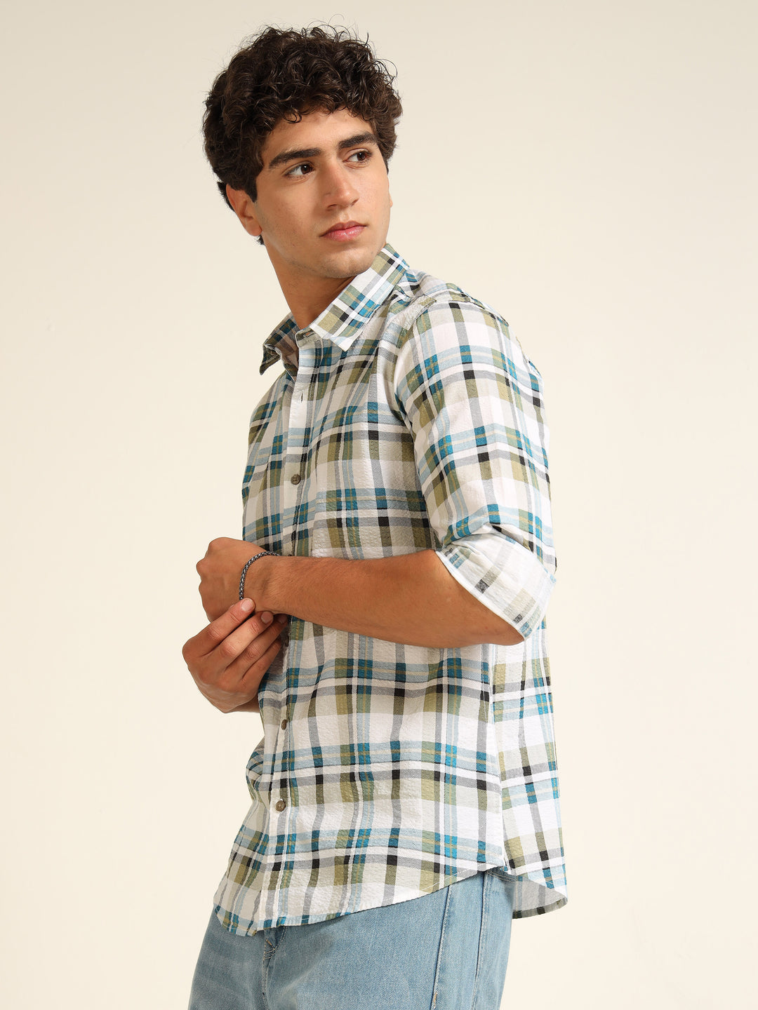 Blue Regular Fit Check Shirt