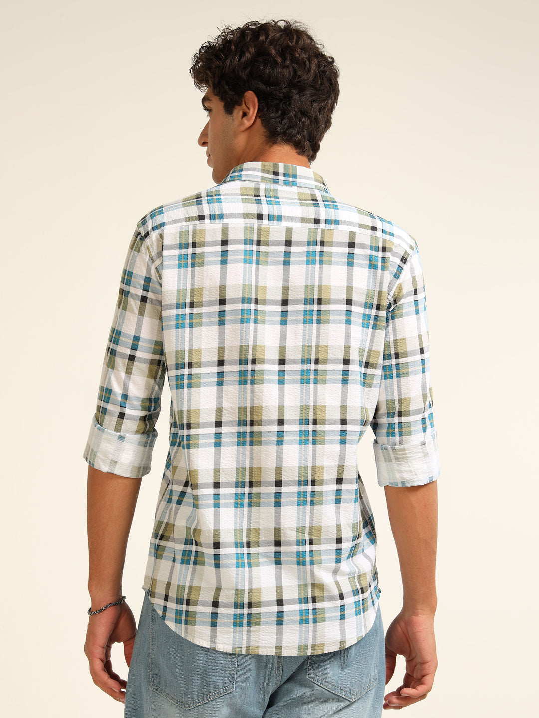 Blue Regular Fit Check Shirt