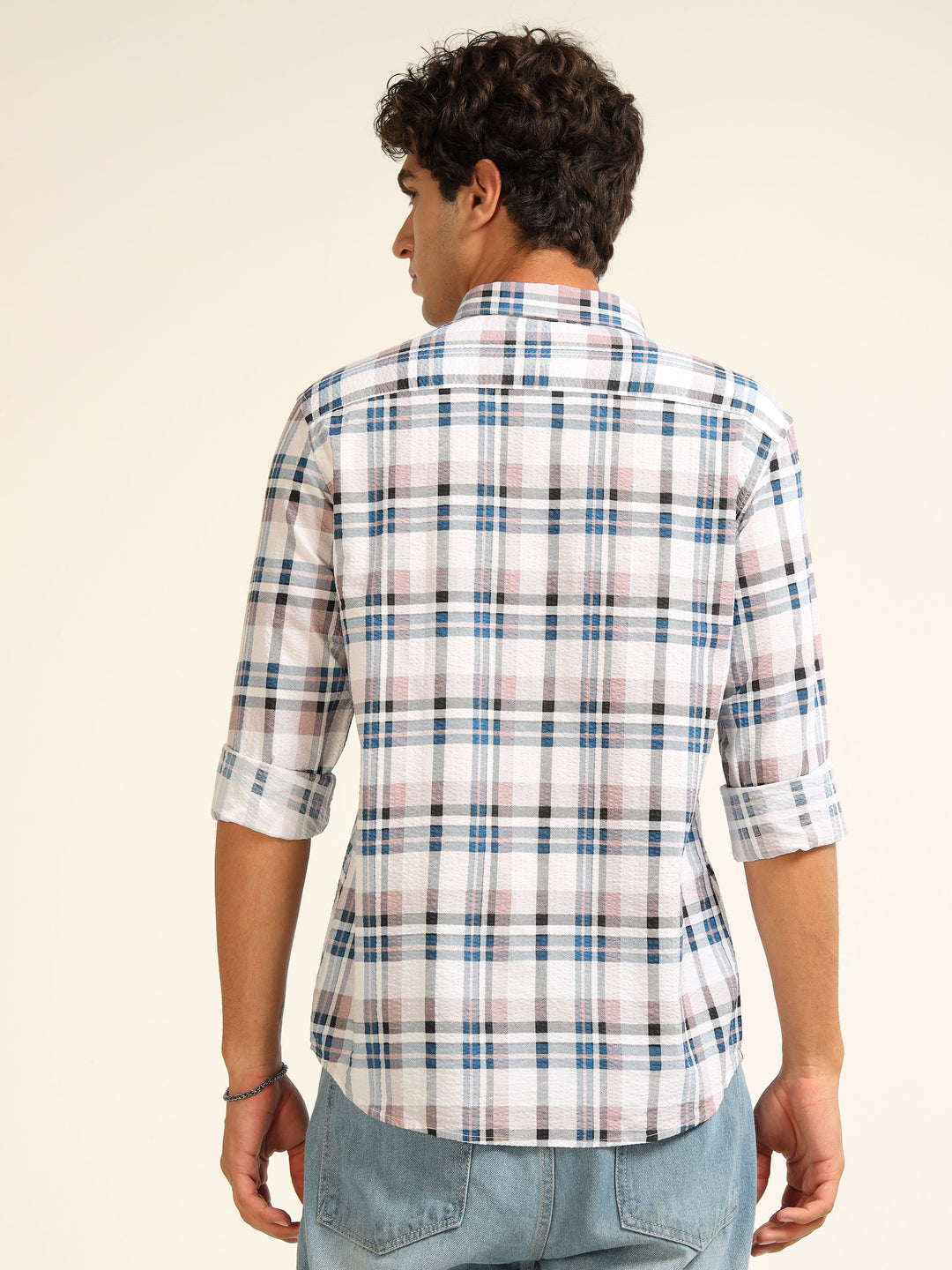 Pink Regular Fit Check Shirt