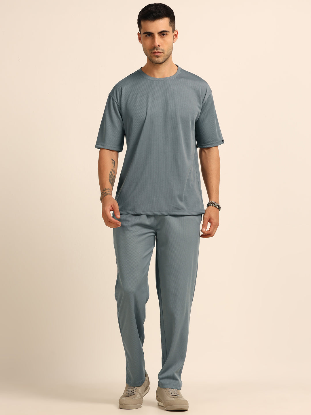 Grey Oversize Co-Ords - Bushirt
