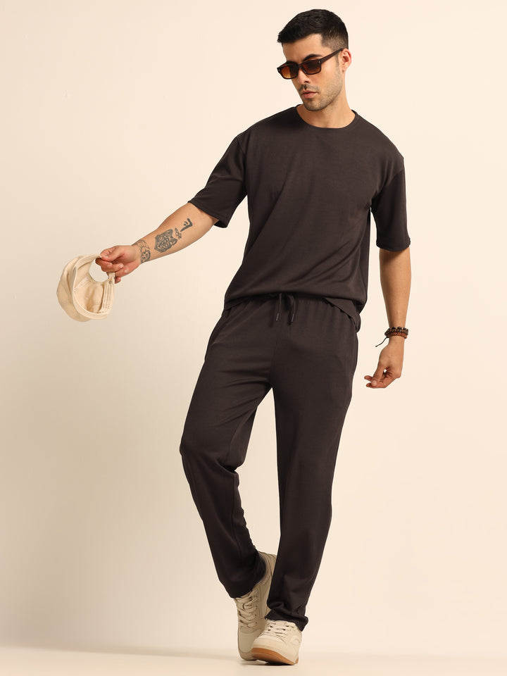 Coffee Brown Oversize Co-Ords - Bushirt