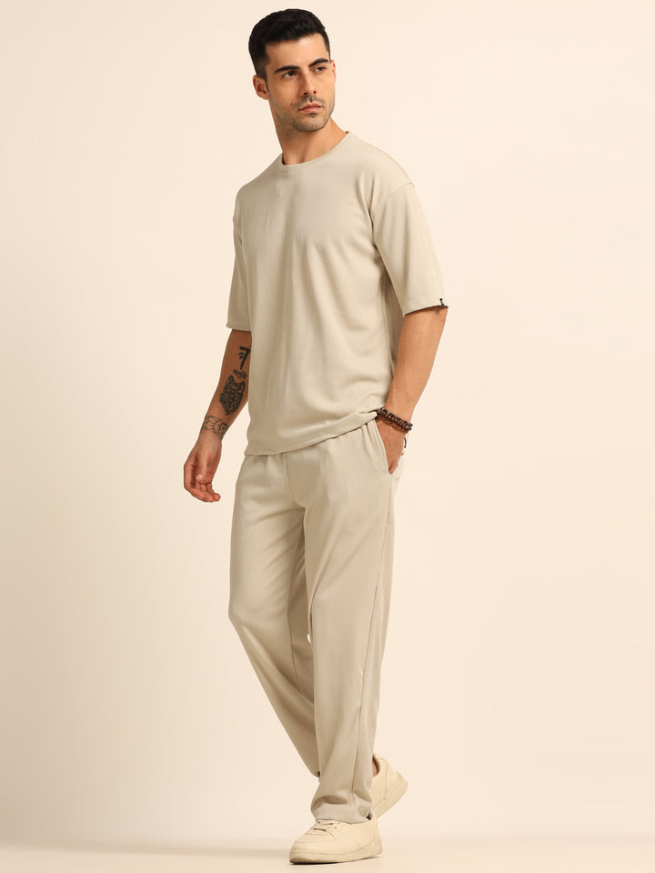 Beige Oversize Co-Ords - Bushirt