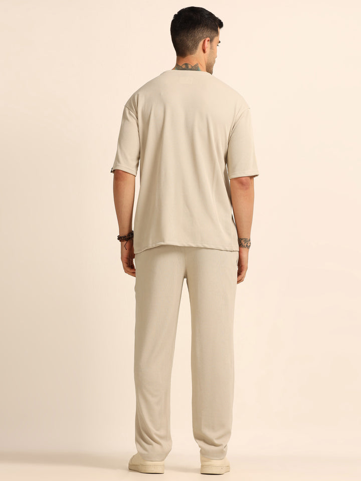 Beige Oversize Co-Ords - Bushirt