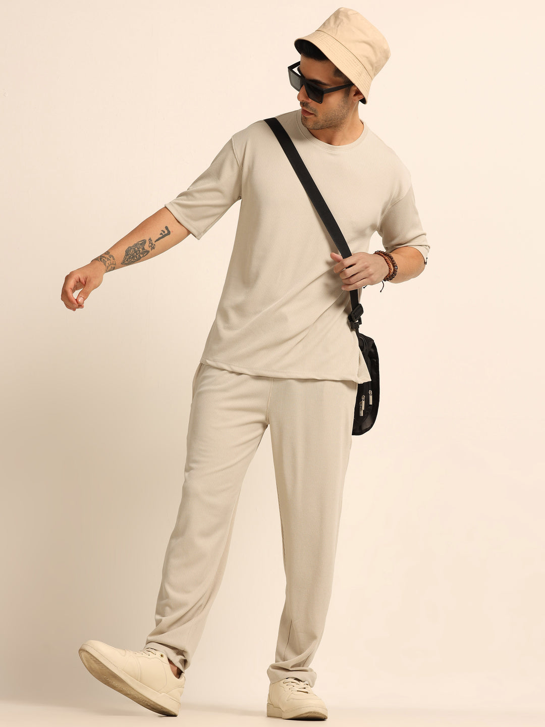 Beige Oversize Co-Ords - Bushirt