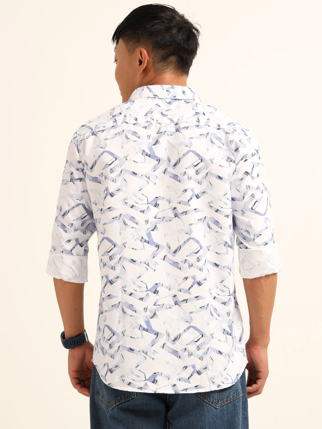 lavender blue Shirt Printed Shirt Bushirt