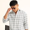 Blue Regular Fit Check Shirt Checks Shirt Bushirt