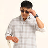 Light Brown Regular Fit Check Shirt Checks Shirt Bushirt