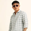 Light Blue Regular Fit Check Shirt Checks Shirt Bushirt