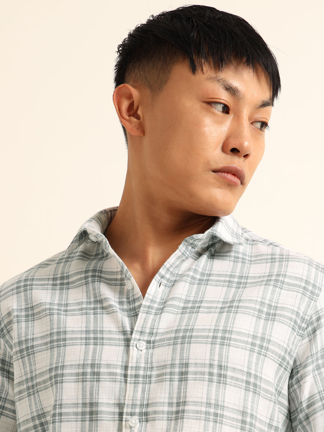 Light Blue Regular Fit Check Shirt Checks Shirt Bushirt