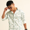 Spanish Green Regular Fit Printed Shirt Printed Shirt Bushirt