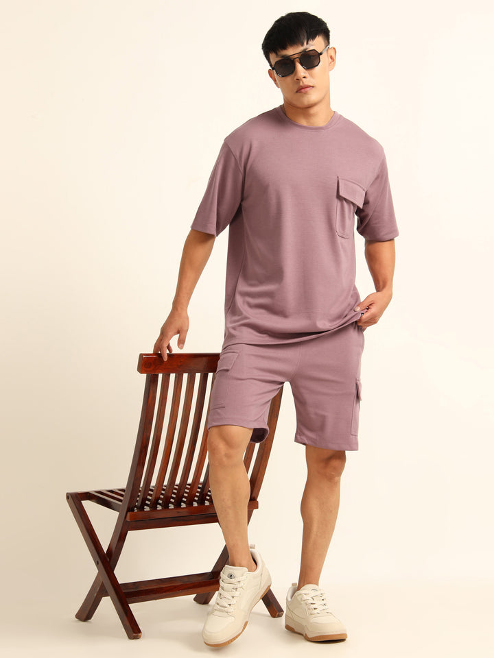 Utility Oversize Rose Taupe Co-Ords Set Oversize Co-ords Bushirt