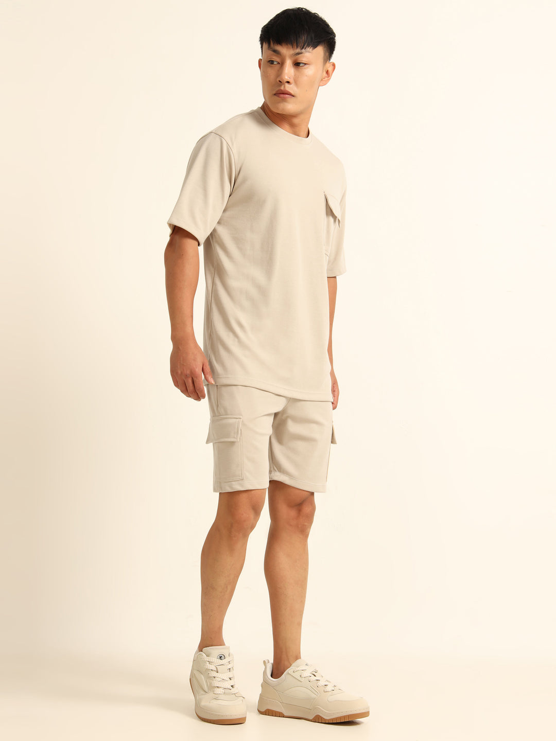 Utility Oversize Ivory Co-Ords Set Oversize Co-ords Bushirt