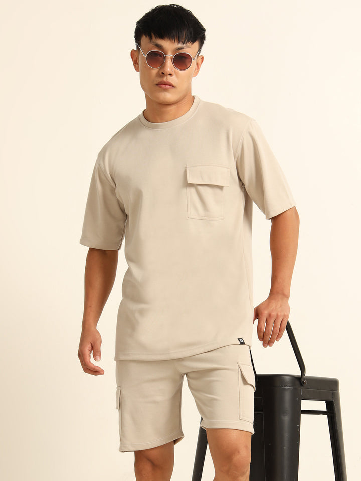 Utility Oversize Ivory Co-Ords Set Oversize Co-ords Bushirt