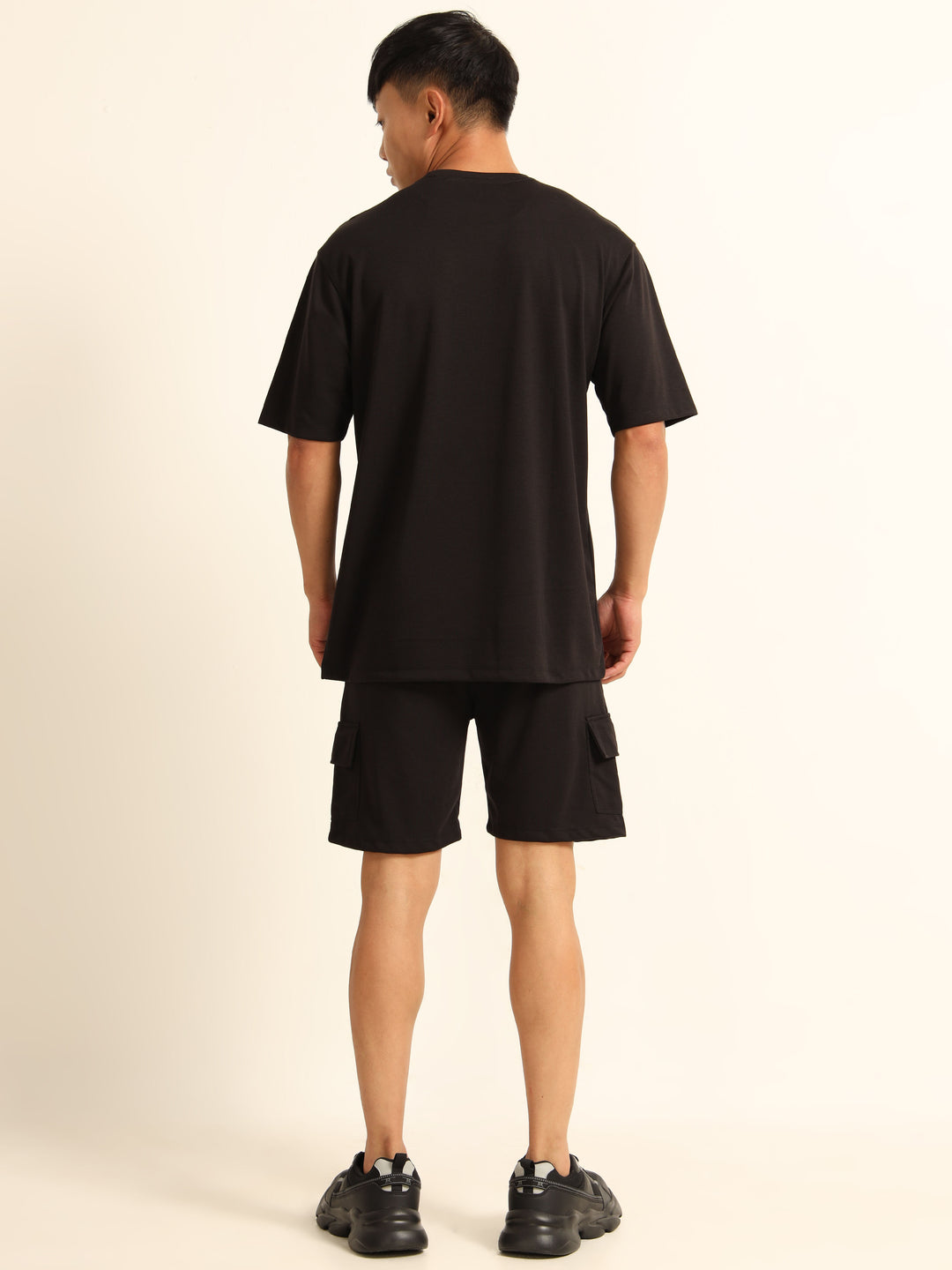 Utility Oversize Black Co-Ords Set Oversize Co-ords Bushirt