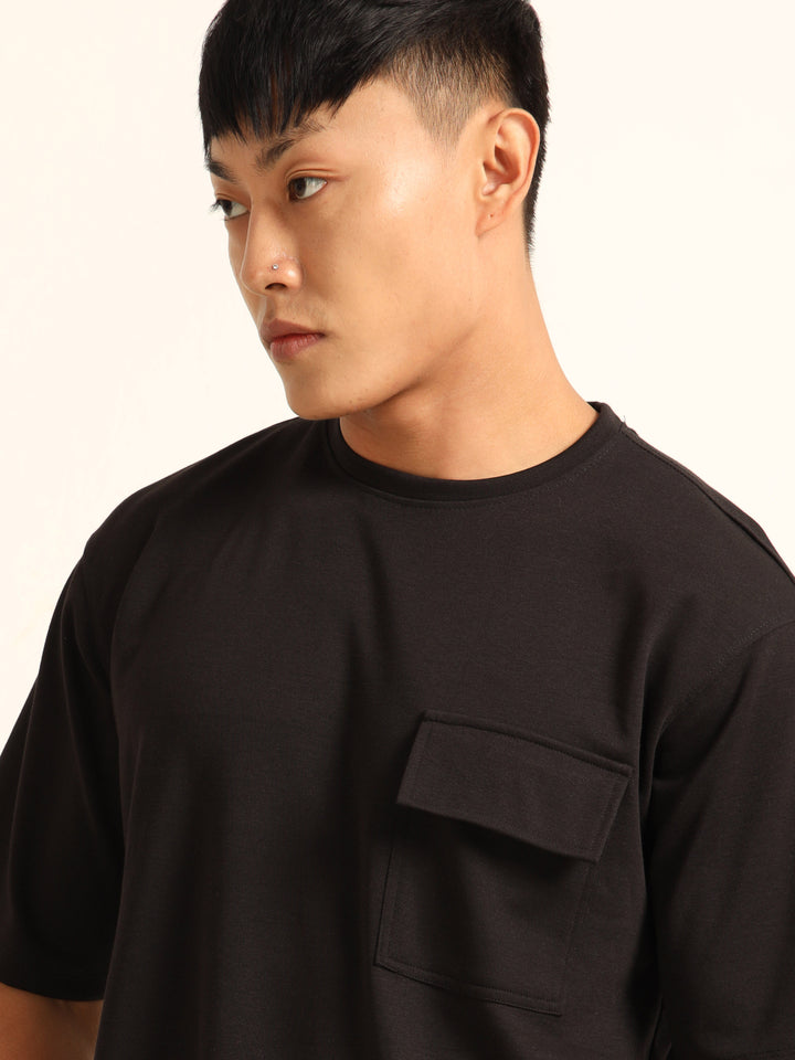 Utility Oversize Black Co-Ords Set Oversize Co-ords Bushirt