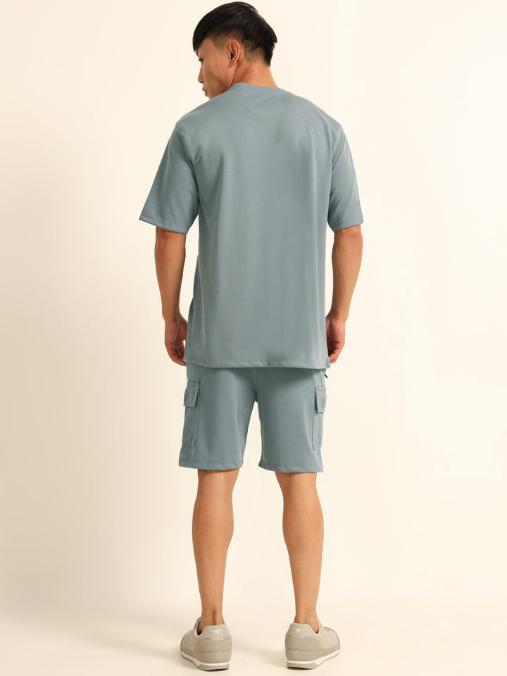 Utility Oversize Stardust Blue Co-Ords Set Oversize Co-ords Bushirt